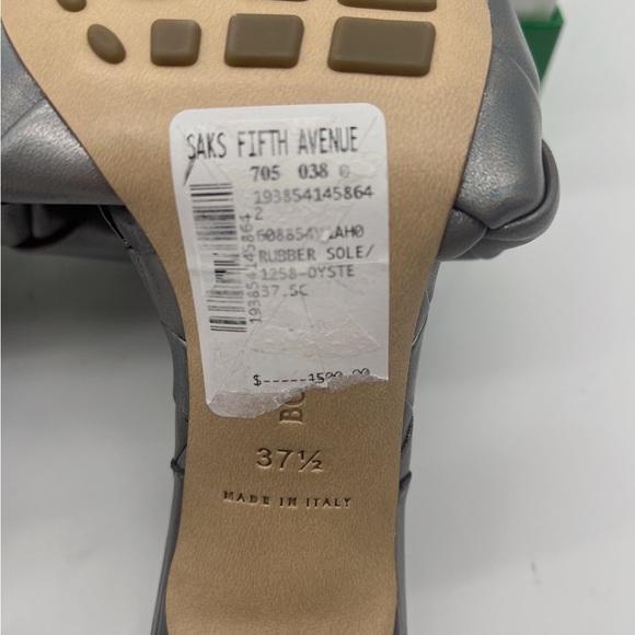 BOTTEGA VENETA Lido Metallic Woven Mule Sandals - Picture 7 of 11